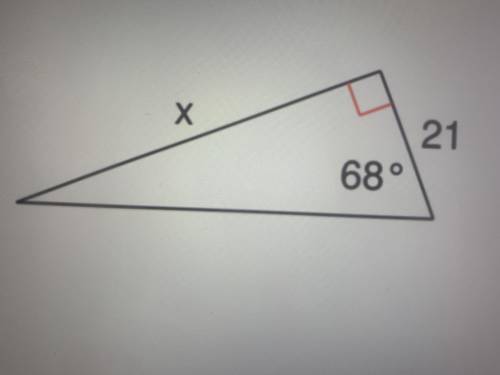 (Right angle Trigonometry) help me solve for X please!