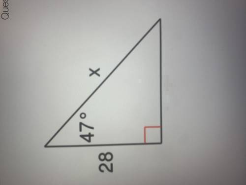 Right angle Trigonometry Help me solve for X Please !!