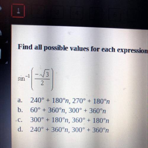 Find all possible values for each expression
