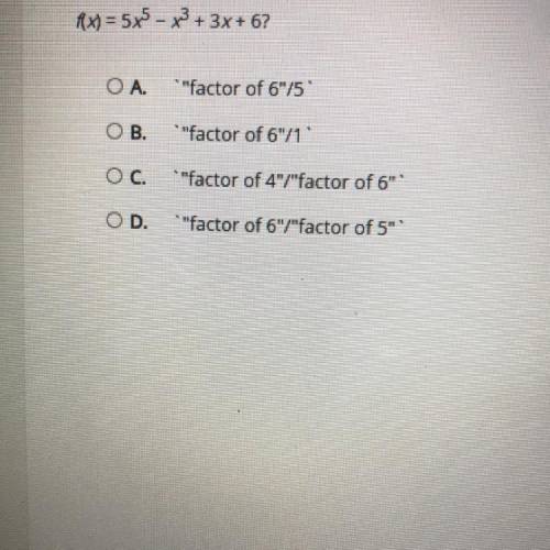 What is the correct ratio of each rational root of the polynomial Function