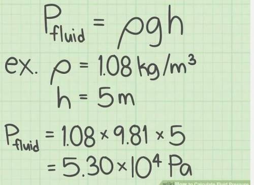 What is the formula to calculate liquid pressure?/