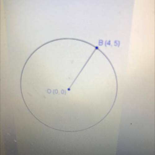 What is general form of the equation for the given circle centered at o(0,0)