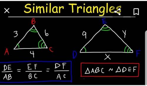 Proportions in similar triangles