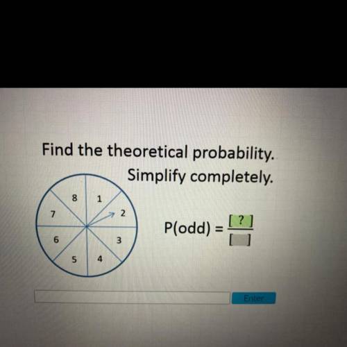 Find the theoretical probability.
Simplify completely.