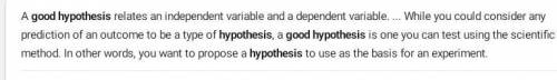 What is the best reason for having a strong hypothesis