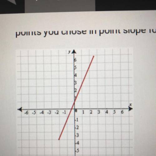 Given the graph of the line, choose two points and find the slope. Construct the equations for each