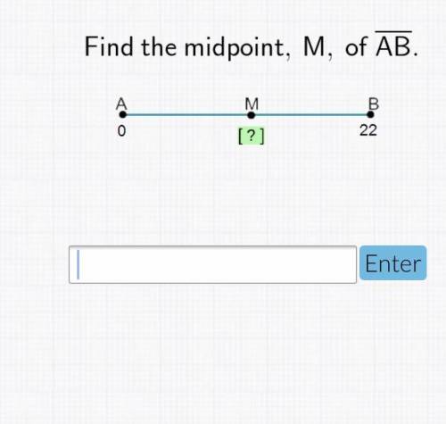 Find the midway point, m, of ab