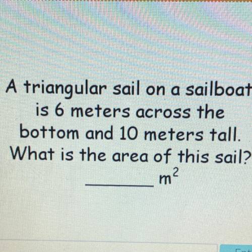 What is the area of the sail?