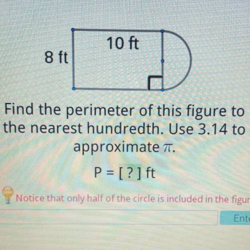 What is the perimeter of the figure?