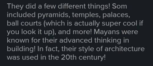 What impressive architecture did the Mayans build?

pyramids
arenas
aqueducts
columns