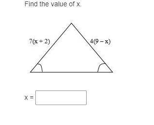 Find the Value of X of this triangle
