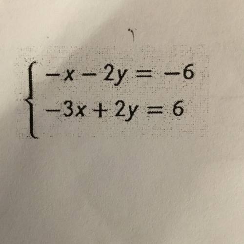 What is the solution to the system of equation?