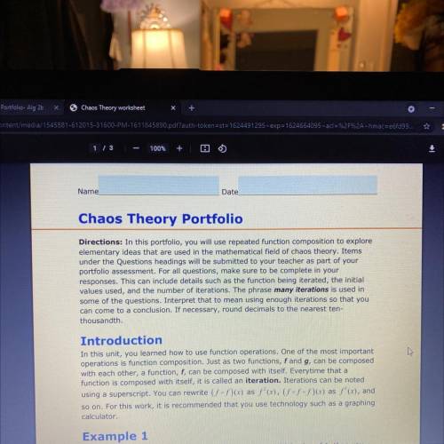 Does anyone have the chaos theory portfolio?