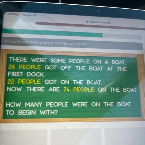 Do you know the answer to this question?

THERE WERE SOME PEOPLE ON A BOAT.
26 PEOPLE GOT OFF THE