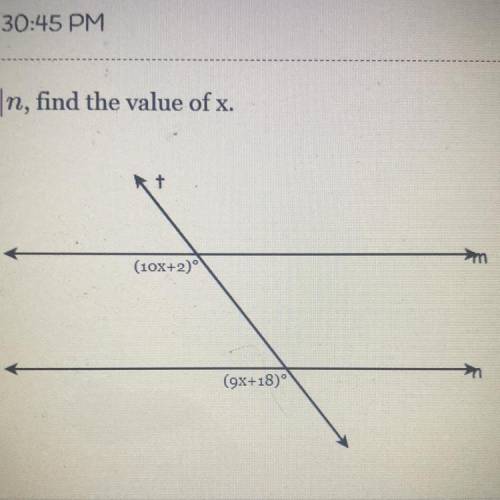 +
(10x+2)
→
(9X+18) find the value of x
