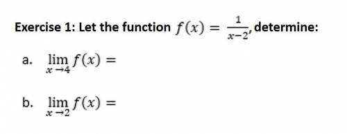 Function limits: Solve the activities in each image (full development)

Answer with the method tha