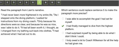 Which sentence could replace sentence 5 to make the paragraph more precise?

Read the paragraph fr