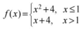 If f(x) is discontinuous, determine the reason.

f of x equals the quantity x squared plus 4 for x