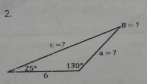 Solve the following triangles, Round to the nearest tenth

please answer this I really need it ASA