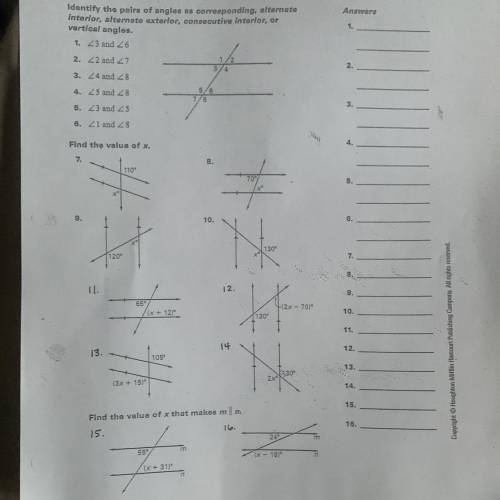 20 POINTS Answer 1-16 Hurry no work just answer needed
