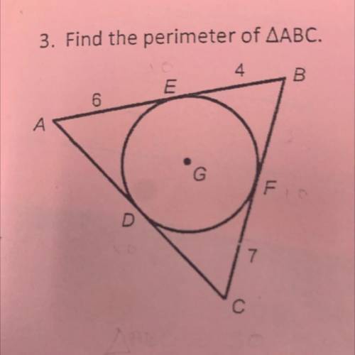 3. Find the perimeter of AABC.