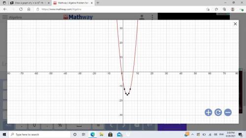 Draw a graph of y = (x-3)²-16​