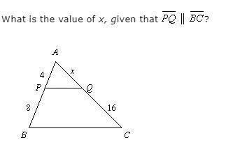 What is the value of x, given that PQ BC