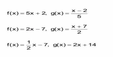 Verified that f and g are inverse function. ​Please solve these functions.

No silly answer would