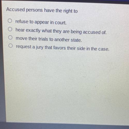 Accused persons have the right to