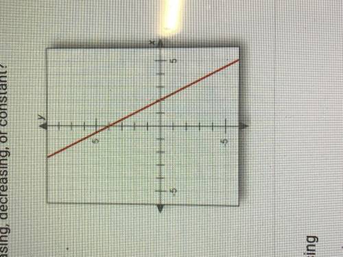 In the graph increasing, decreasing, or constant?