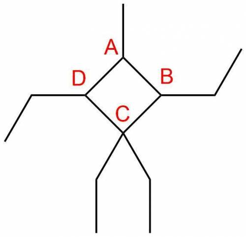 Identify the carbon atom that should be designated as #1 when naming this compound systematically.