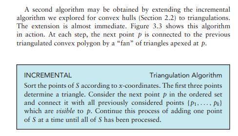 Can anyone explain me the incremental algorithm for triangulation?