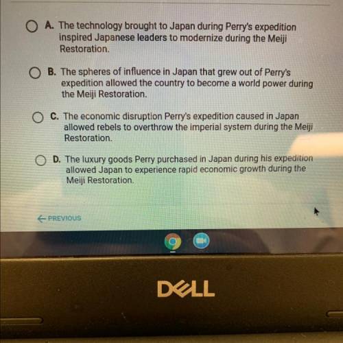 Which statement best describes the relationship between Matthew Perry's

expedition to Japan and t