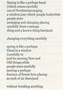 In the poem above, to what is spring compared?