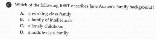 Which of the following best describes Jane Austen’s family background?
