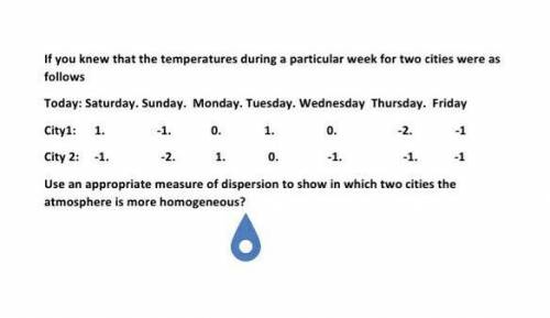 Use an appropriate measure of dispersion to show in which two cities the atmosphere is more homogen