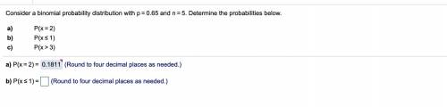 Calculate a binomial probability distribution