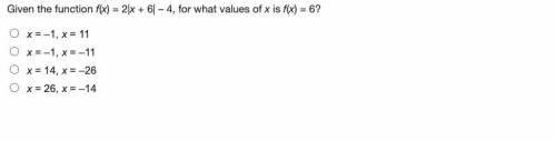 Given the function (Image below) [Algebra ll]