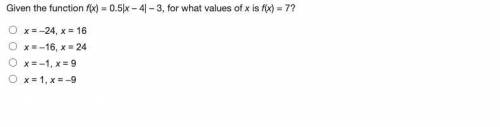 Given the function (Image below)[Algebra ll]