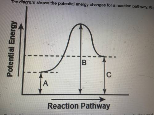 The diagram shows the potential energy changes for a reaction pathway.

Part 1: Describe how you c