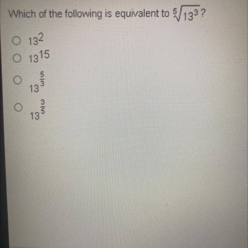 Which of the following is equivalent to
5v13^3