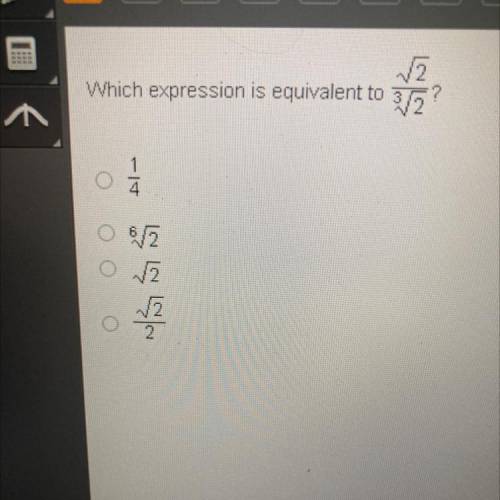 Which expression is equivalent to v2/3v2? 1/4 6v2 v2 v2/2