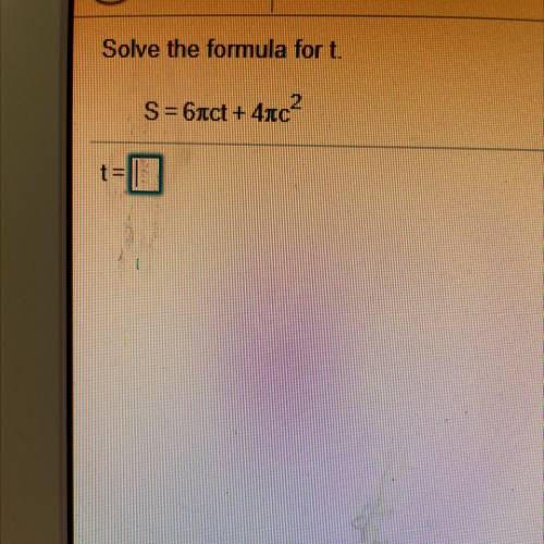 Solve the formula for t
