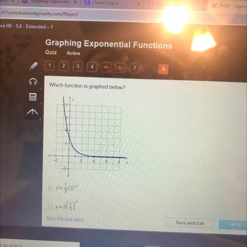 Which function is graphed below?
algebra 2