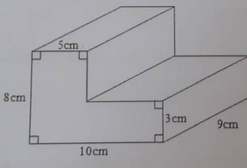 The diagram shows a prism work out the volume of the prism(on the image)​