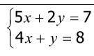 Solve each system of equations by substitution. Clearly identify your solution.