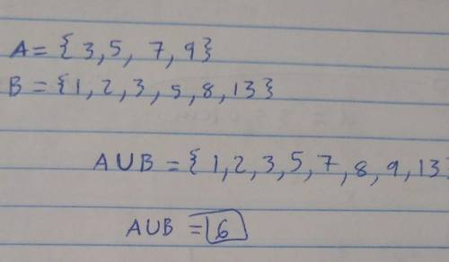70. If set A consists of (3, 5, 7, 9) and set B consists of (1, 2, 3, 5, 8, 13), what is the average
