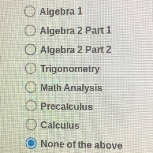 Which one of these would be geometry or is it none of the above.