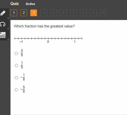 Please help....Which fraction has the greatest value?