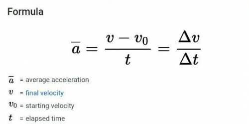 Define acceleration what it's formula​
